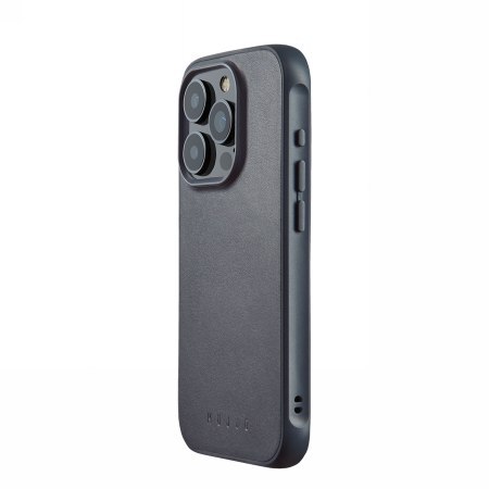 Etui na telefon iPhone 15 Pro Mujjo Impact Case MagSafe stalowoniebieski