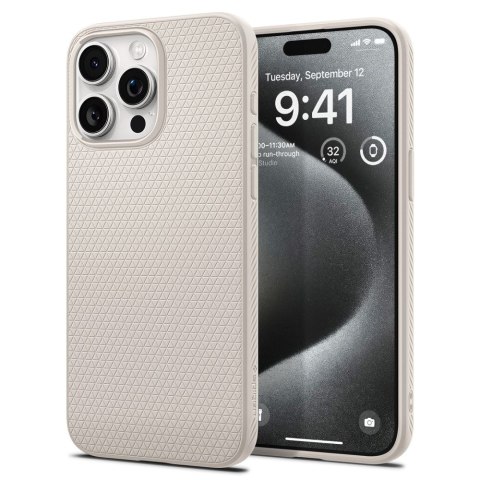 Etui na telefon iPhone 15 Pro Spigen Liquid Air naturalny tytan