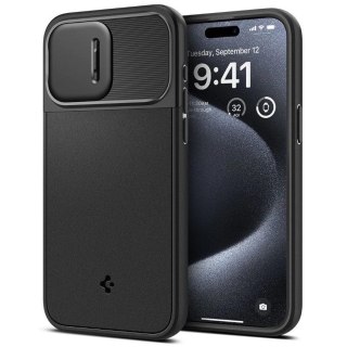 Etui na telefon iPhone 15 Pro Spigen Optik Armor MagSafe czarne