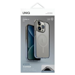 Etui na telefon iPhone 15 Pro UNIQ Combat Duo MagClick niebiesko-szary