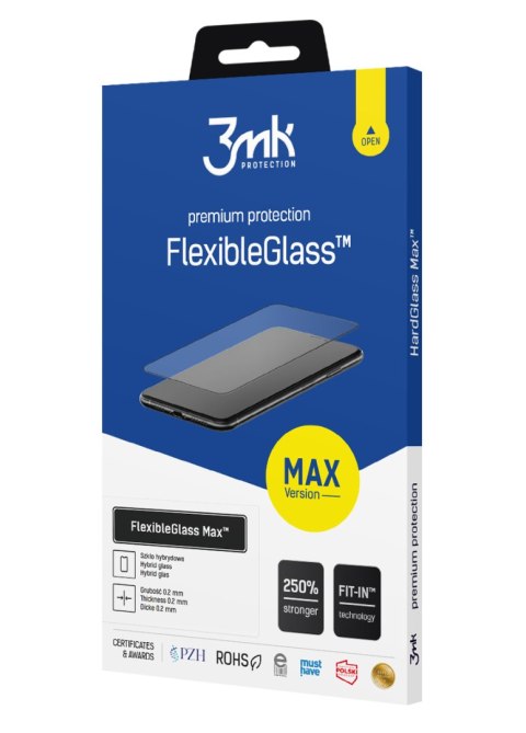 Szkło hybrydowe iPhone 15 Pro 3MK FlexibleGlass Max czarny/black