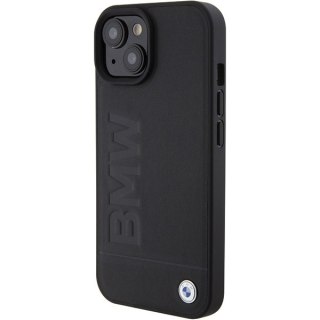 Etui na telefon iPhone 15 Plus/14 Plus BMW czarne MagSafe skórzane