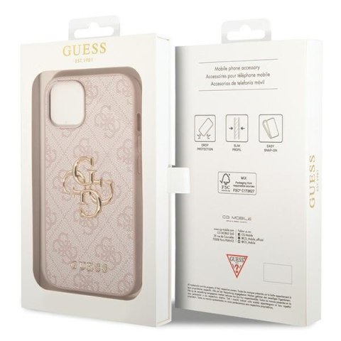 Etui na telefon iPhone 15 Plus/14 Plus Guess różowe hardcase 4G