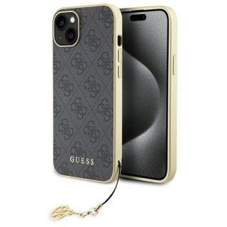 Etui na telefon iPhone 15 Plus/14 Plus Guess szare hardcase 4G Charms