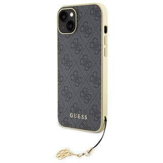 Etui na telefon iPhone 15 Plus/14 Plus Guess szare hardcase 4G Charms