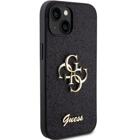 Etui na telefon iPhone 15 Plus / 14 Plus Guess czarne hardcase Glitter