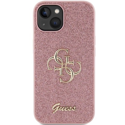 Etui na telefon iPhone 15 Plus / 14 Plus Guess różowe hardcase Glitter