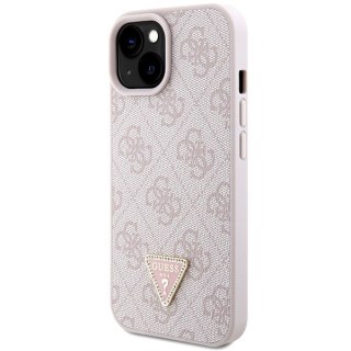 Etui na telefon iPhone 15 Plus/14 Plus Guess różowe hardcase 4G Metal Logo