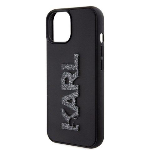 Etui na telefon iPhone 15 Plus / 14 Plus Karl Lagerfeld czarne 3D Rubber