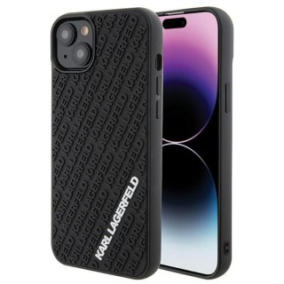 Etui na telefon iPhone 15 Plus / 14 Plus Karl Lagerfeld czarne 3D Rubber