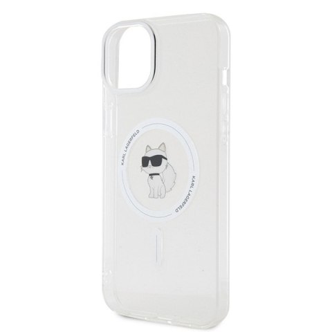 Etui na telefon iPhone 15 Plus Karl Lagerfeld Choupette MagSafe transparentne