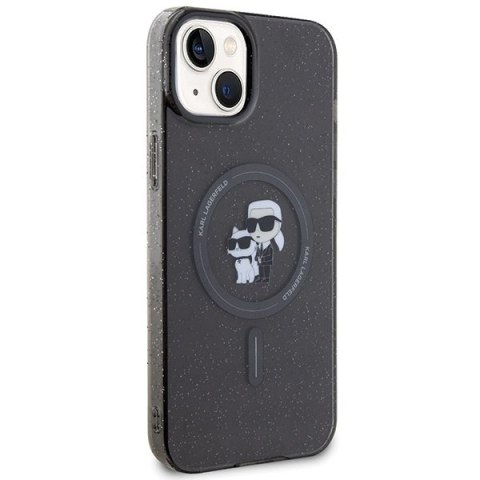 Etui na telefon iPhone 15 Plus Karl Lagerfeld czarne hardcase MagSafe