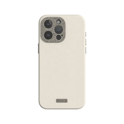 Etui na telefon iPhone 15 Plus Moshi Napa MagSafe biały Eggnog White