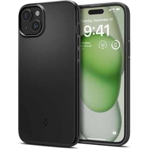 Etui na telefon iPhone 15 Plus / 14 Plus Spigen Thin Fit czarne