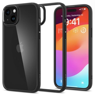 Etui na telefon iPhone 15 Plus / 14 Plus Spigen Ultra Hybrid czarne matowe