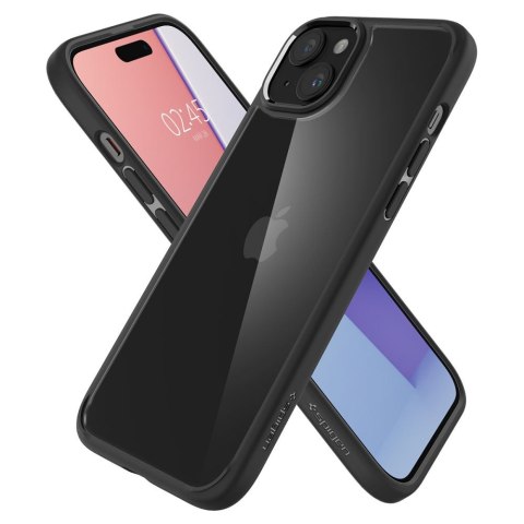 Etui na telefon iPhone 15 Plus / 14 Plus Spigen Ultra Hybrid czarne matowe