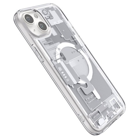 Etui na telefon iPhone 15 Plus Spigen Ultra Hybrid MagSafe Zero One białe