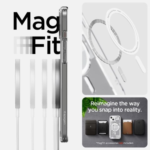 Etui na telefon iPhone 15 Plus Spigen Ultra Hybrid MagSafe Zero One białe