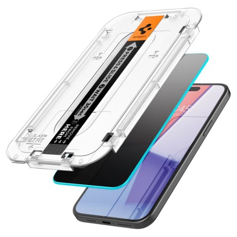 Szkło hartowane iPhone 15 Plus / 14 Plus Spigen GLAS.tR Privacy 2 PACK