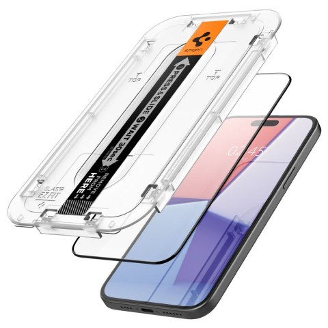 Szkło hartowane iPhone 15 Plus / 14 Plus Spigen GLAS.tR ez Fit FC Black