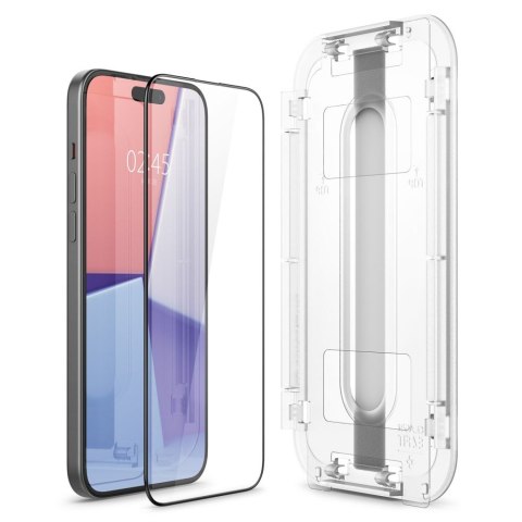 Szkło hartowane iPhone 15 Plus / 14 Plus Spigen GLAS.tR ez Fit FC Black