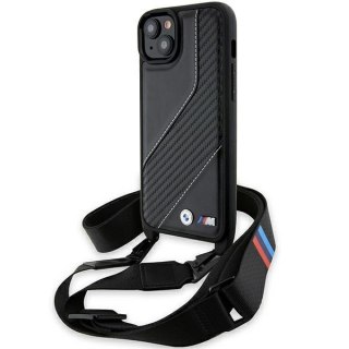 Etui BMW BMHCP15M23PSCCK Apple iPhone 15 Plus / 14 Plus hardcase M Edition Carbon Stripe & Strap czarny/black