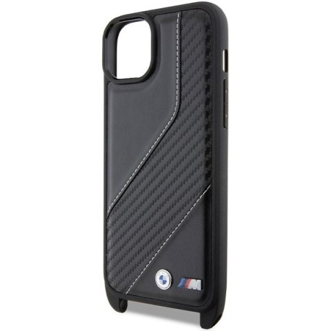 Etui BMW BMHCP15M23PSCCK Apple iPhone 15 Plus / 14 Plus hardcase M Edition Carbon Stripe & Strap czarny/black