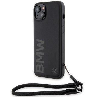 Etui BMW BMHCP15M23RMRLK Apple iPhone 15 Plus / 14 Plus hardcase Signature Leather Wordmark Cord czarny/black