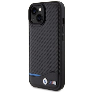 Etui BMW BMHCP15S22NBCK Apple iPhone 15 Leather Carbon czarny/black