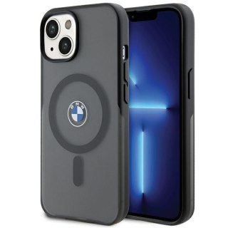 Etui na telefon iPhone 15 Plus/14 Plus BMW czarne hardcase MagSafe