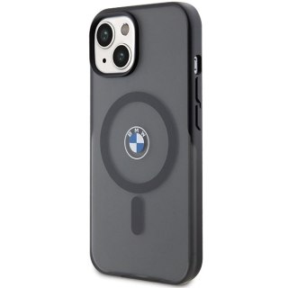 Etui na telefon iPhone 15 Plus/14 Plus BMW czarne hardcase MagSafe