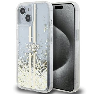 Etui na telefon iPhone 15 Plus / 14 Plus Guess przezroczyste z brokatem