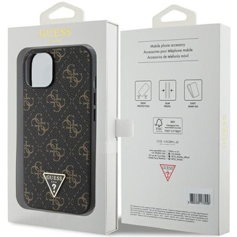 Etui na telefon iPhone 15 Plus / 14 Plus Guess czarne hardcase 4G