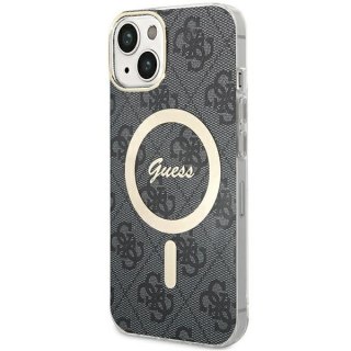 Etui na telefon iPhone 15 Plus / 14 Plus Guess 4G MagSafe czarne