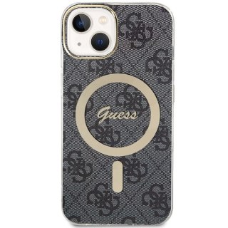 Etui na telefon iPhone 15 Plus / 14 Plus Guess 4G MagSafe czarne