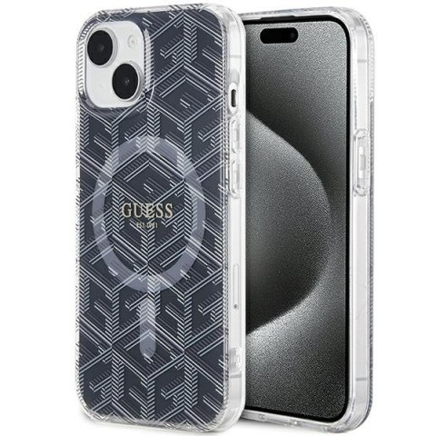 Etui na telefon iPhone 15 Plus/14 Plus Guess IML MagSafe czarne