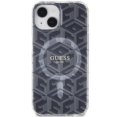 Etui na telefon iPhone 15 Plus/14 Plus Guess IML MagSafe czarne