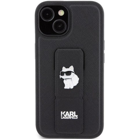 Etui na telefon iPhone 15 Plus Karl Lagerfeld Choupette czarne hardcase