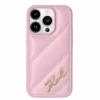 Etui na telefon iPhone 15 Plus / 14 Plus Karl Lagerfeld różowe hardcase