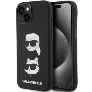 Etui na telefon iPhone 15 Plus Karl Lagerfeld czarne silikonowe