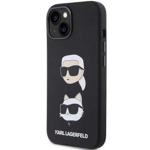 Etui na telefon iPhone 15 Plus Karl Lagerfeld czarne silikonowe