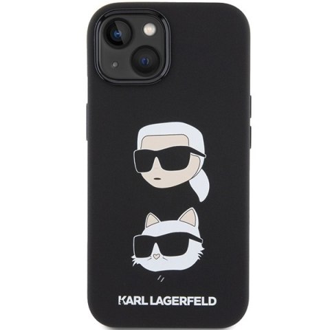 Etui na telefon iPhone 15 Plus Karl Lagerfeld czarne silikonowe