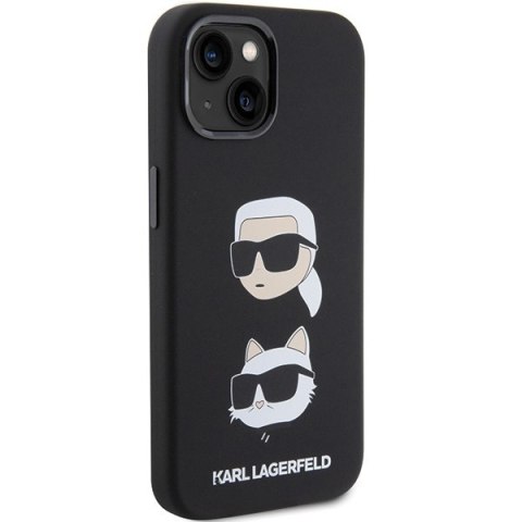 Etui na telefon iPhone 15 Plus Karl Lagerfeld czarne silikonowe