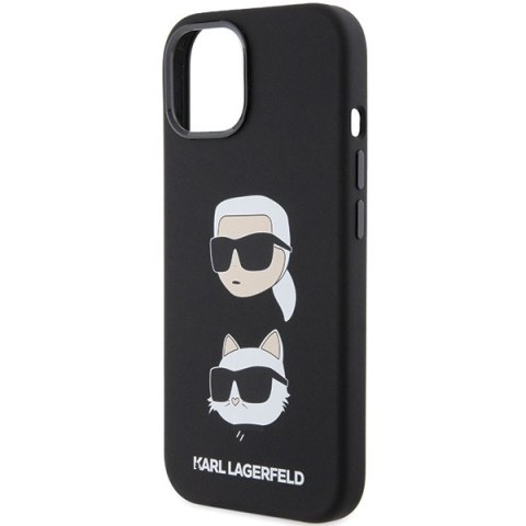 Etui na telefon iPhone 15 Plus Karl Lagerfeld czarne silikonowe