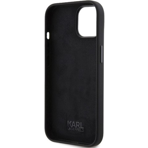 Etui na telefon iPhone 15 Plus Karl Lagerfeld czarne silikonowe