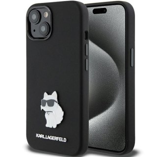 Etui na telefon iPhone 15 Plus Karl Lagerfeld Choupette Silicone czarne