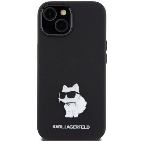 Etui na telefon iPhone 15 Plus Karl Lagerfeld Choupette Silicone czarne