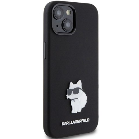 Etui na telefon iPhone 15 Plus Karl Lagerfeld Choupette Silicone czarne