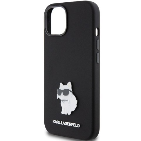 Etui na telefon iPhone 15 Plus Karl Lagerfeld Choupette Silicone czarne