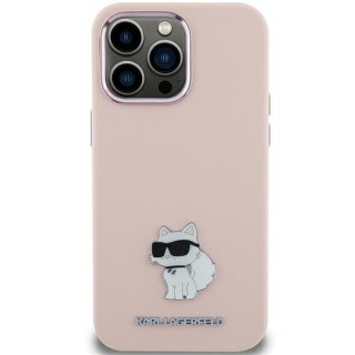 Etui na telefon iPhone 15 Plus Karl Lagerfeld Choupette różowe silikonowe